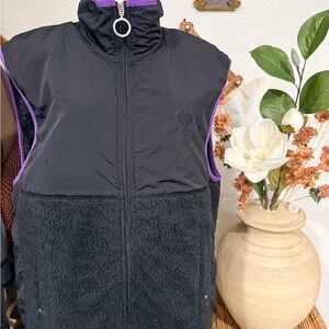 Ami Black Vest with Purple Trim